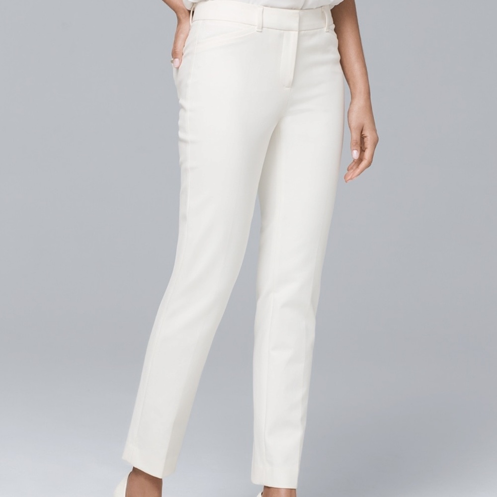 Comfort Stretch Slim Ankle Pants - Ecru